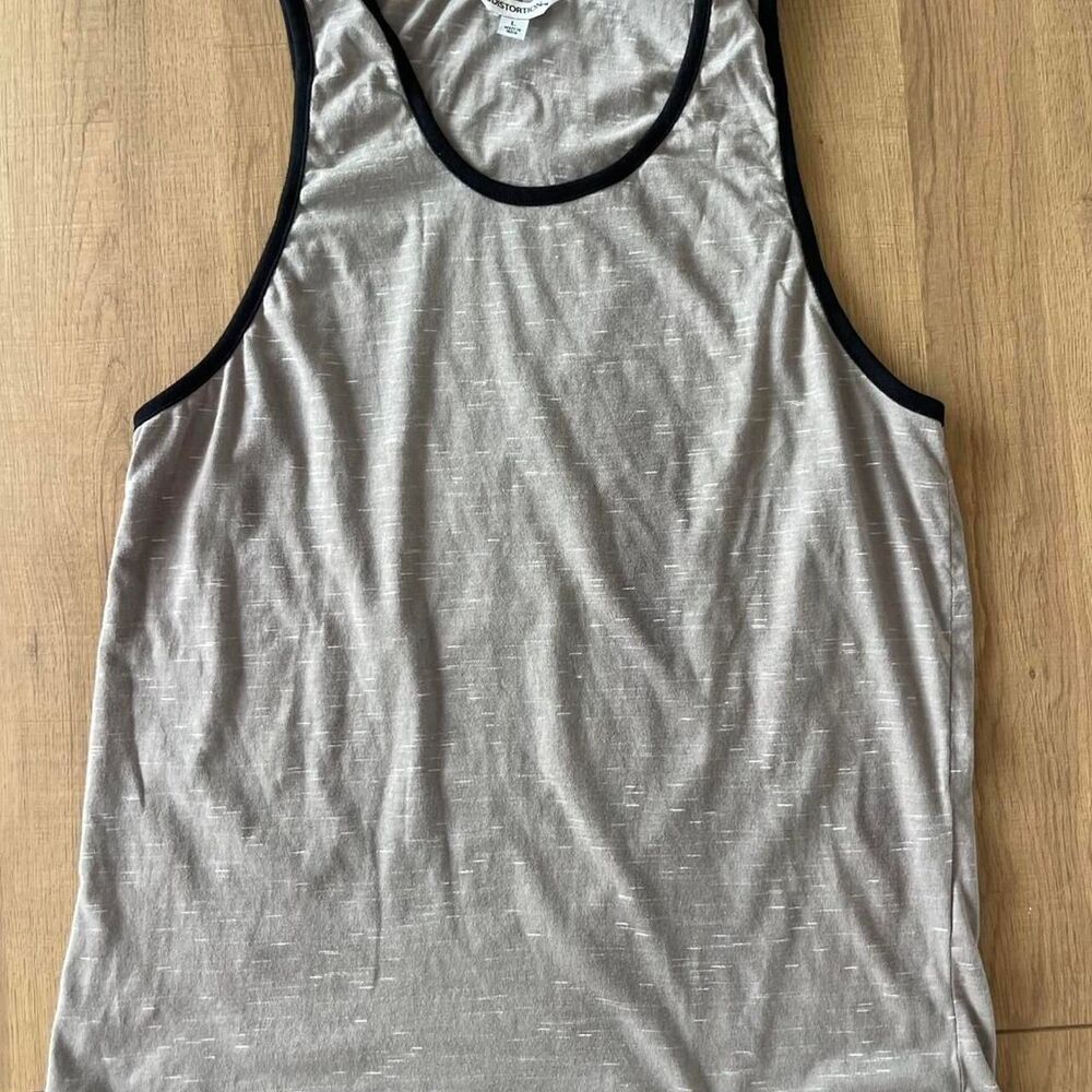 Men’s Grey and black tank top Large